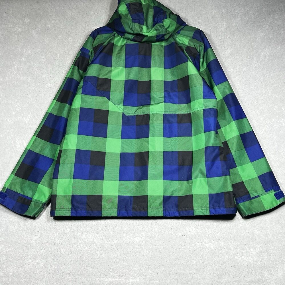 Vans Ski Snowboard Jacket Mens Size Large Blue Green Plaid Coat Hooded - Picture 8 of 12